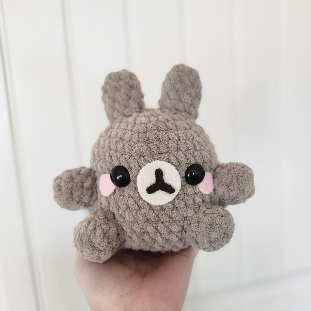 Handmade Crochet Molang Brown Bunny Mini Plush